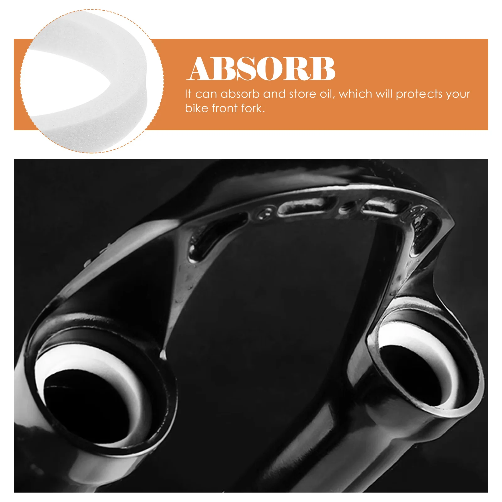 

2Pcs Bike Front Fork Oil Seal Sponge Dust Seal Lubrication Rings Durable Absorption Cycling Fork Rings Cycling Sponge Ring