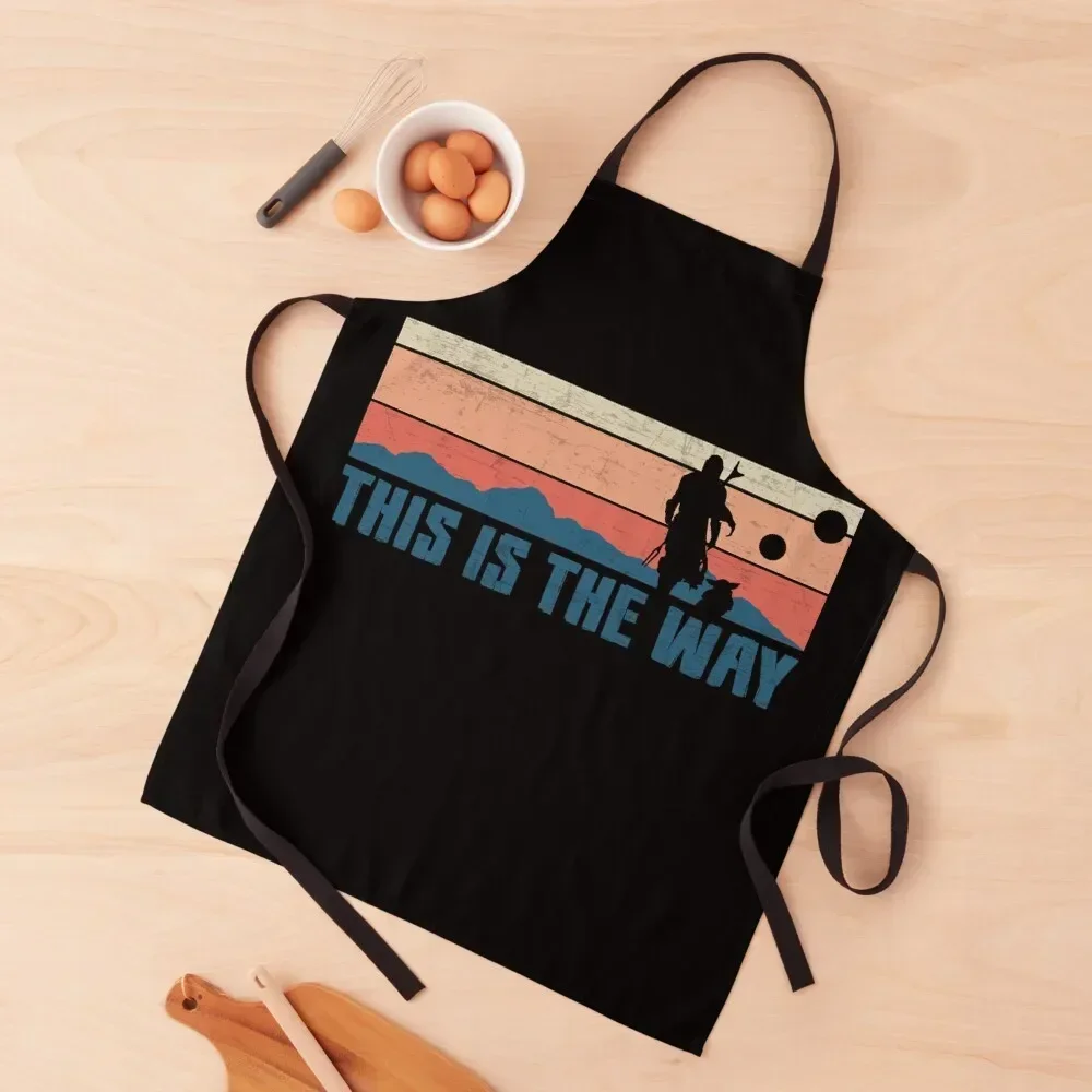 

This is the Way retro vintage sunset Apron Woman Kitchens Barber kitchen utensil Kitchen Apron