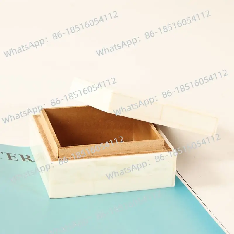 

Шкатулка для драгоценностей в стиле ретро из говяжьей кости, шкатулка для хранения ювелирных изделий, простая модель комнаты в скандинавском стиле, украшение для спальни