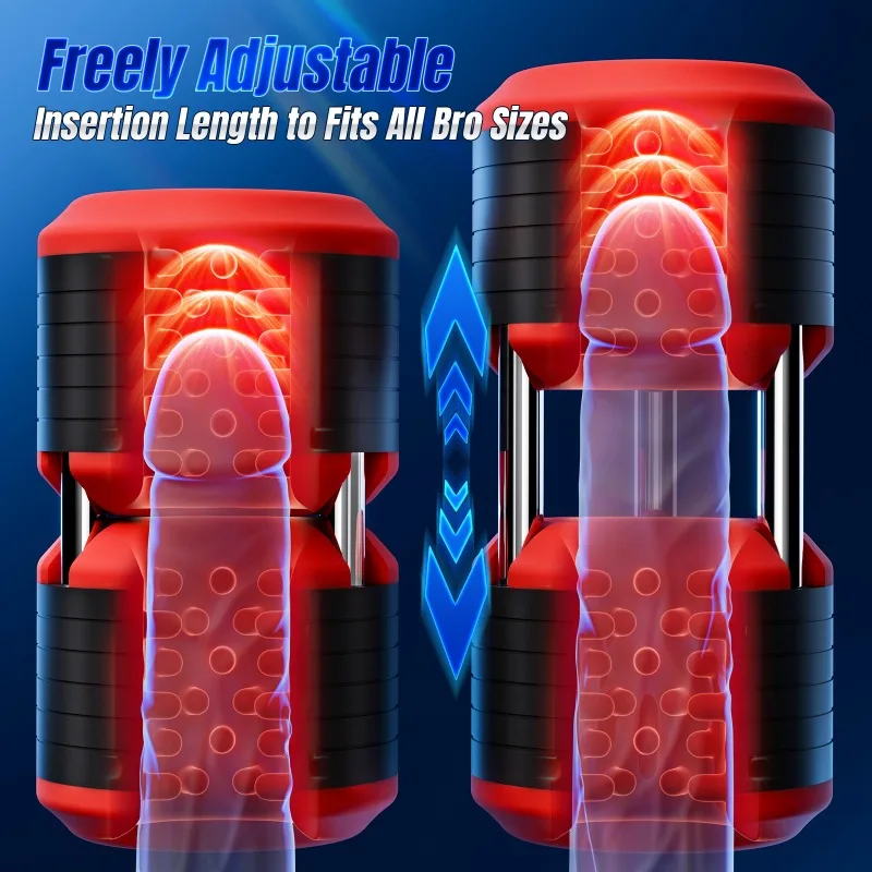 Automatic Male Masturbator Sex Toys for Men Vibrating Double Penis Interactive Electric Masturbator Penis Pump Pocket Pussy - view 5