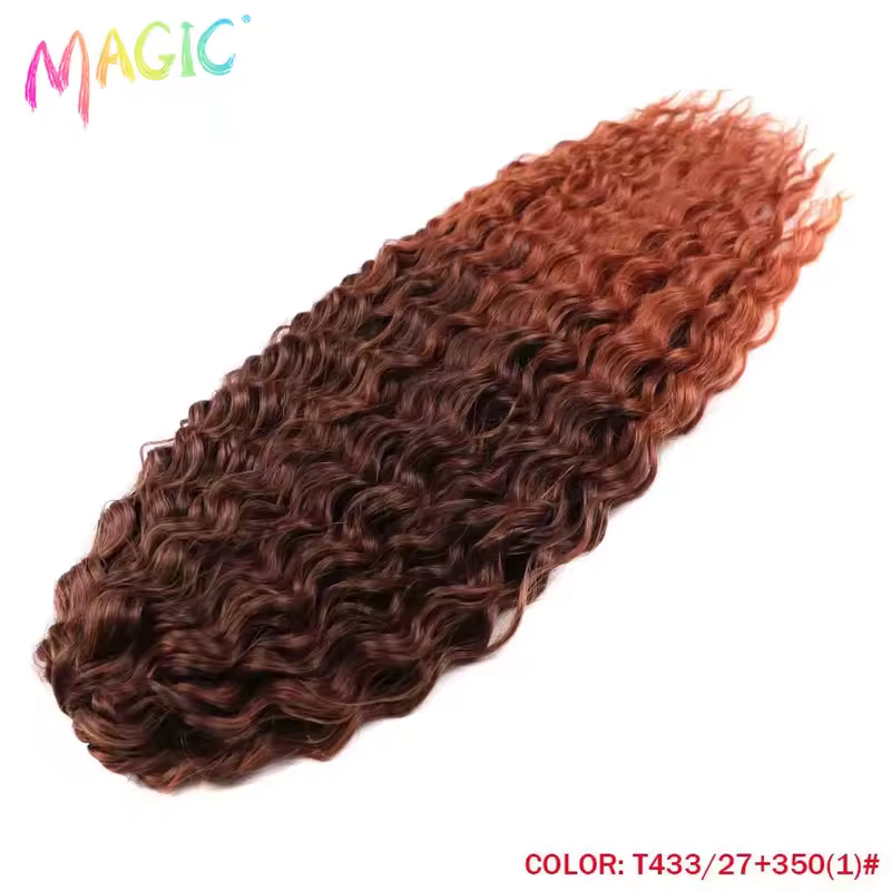 Magic Ariel Curl Hair Water Wave Twist Crochet Hair Synthetic Braid Hair Ombre Blonde 22 Inch Deep Wave Braiding Hair Extension - Image 53