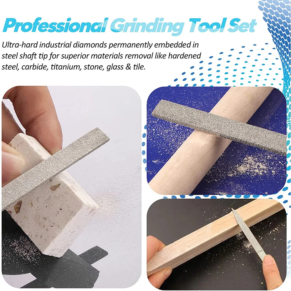 

10Pcs Polishing Tool Set Mini Shaping Files for Wood Metal DIY Jewelry Handcrafts Carving Grinding Jewelry DIY File