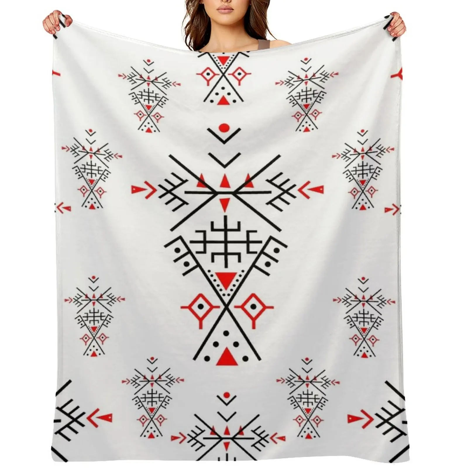 

kabyle pattern Throw Blanket Camping Picnic Cute for sofa Blankets