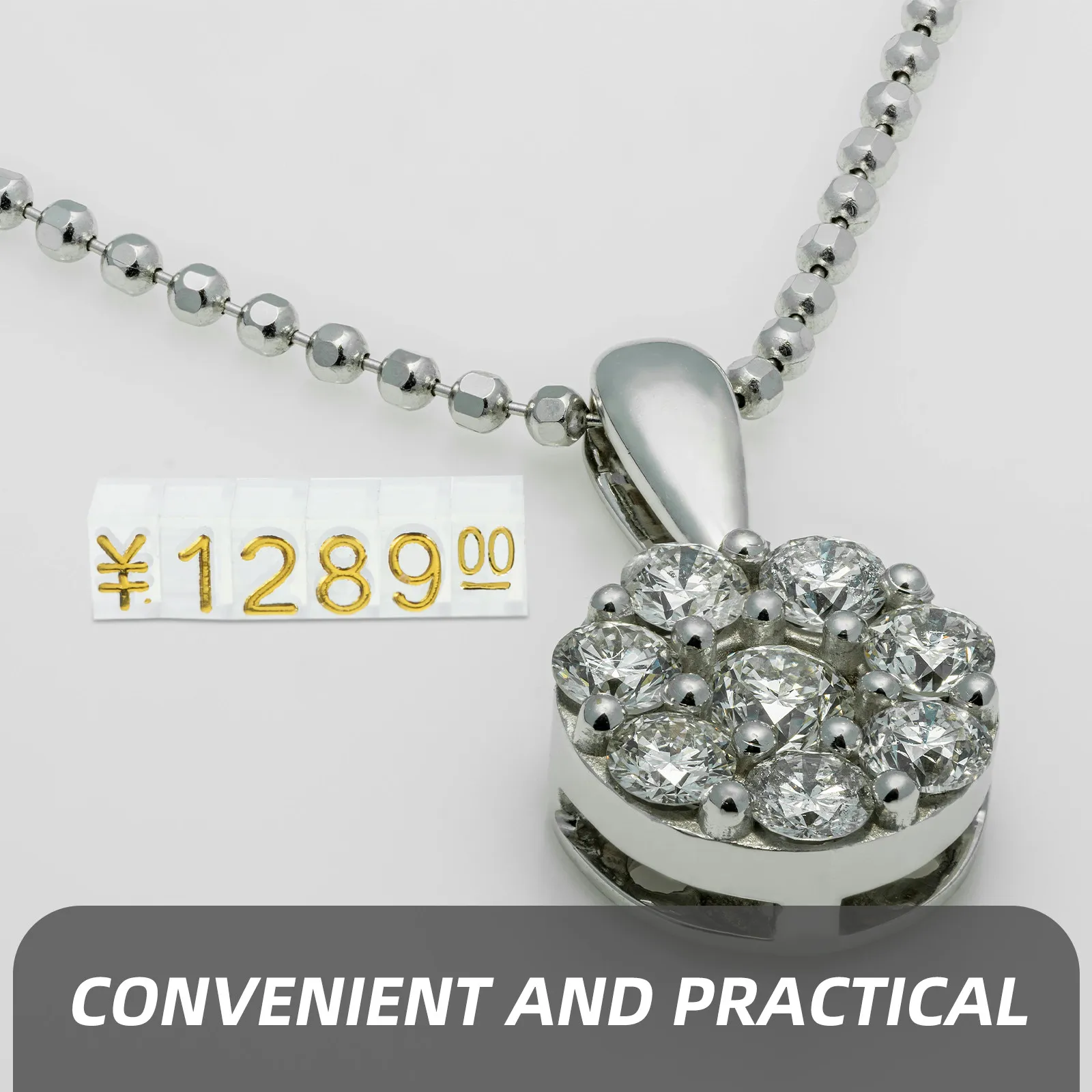 

20Pcs Price Tags Cube ABS Plastic Price Display Blocks Adjustable Jewelry Pricing Labels Retail Counter Retail Counter