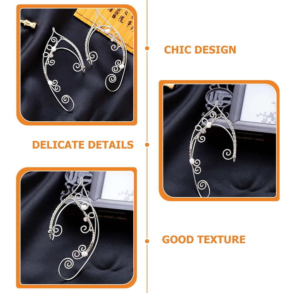 

Ear Clip Earrings Cuffs Non Piercing Goth Fairy for Women Gothic Accessories Adult