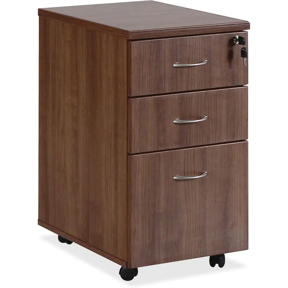 

Walnut Finish Standing Mobile Pedestal