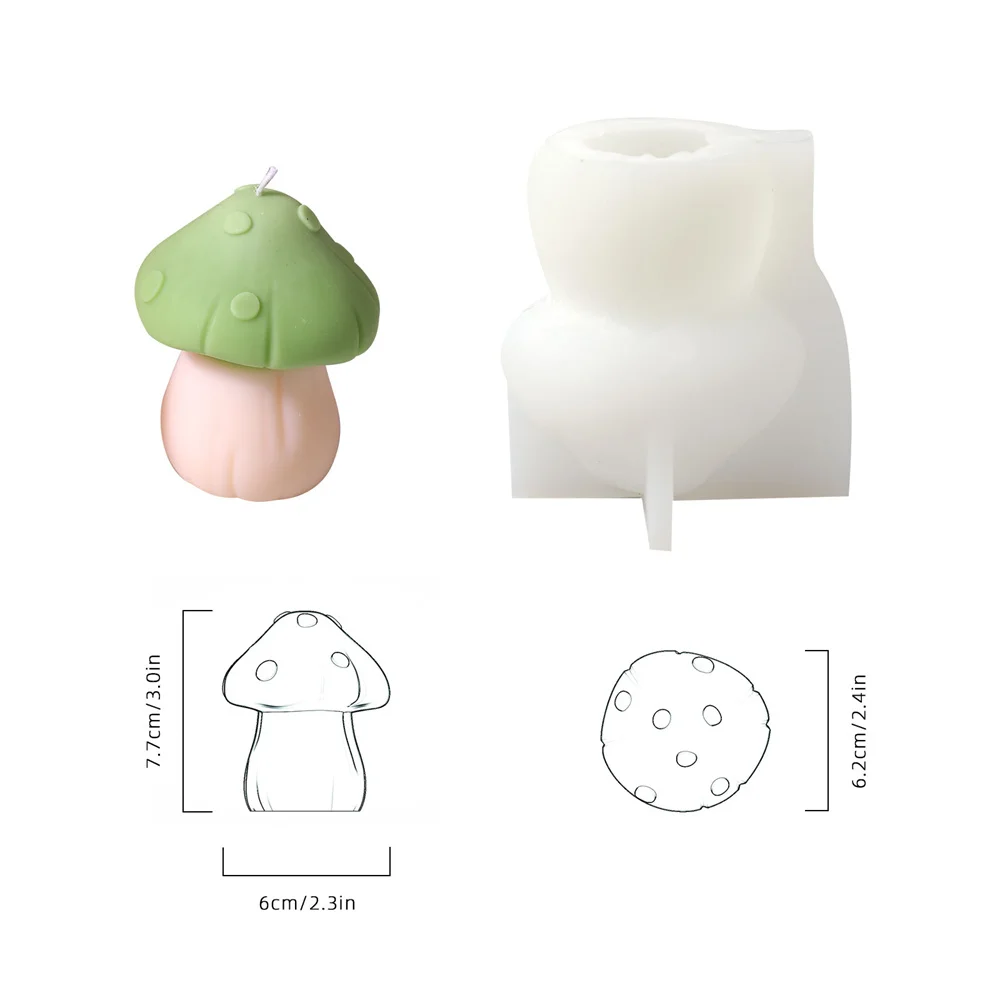 Boowan Nicole kreative Pilz Silikon Kerzen form handgemachte 3d Weihnachten Duft kerze Herstellung liefert Eis Fondant Schimmel