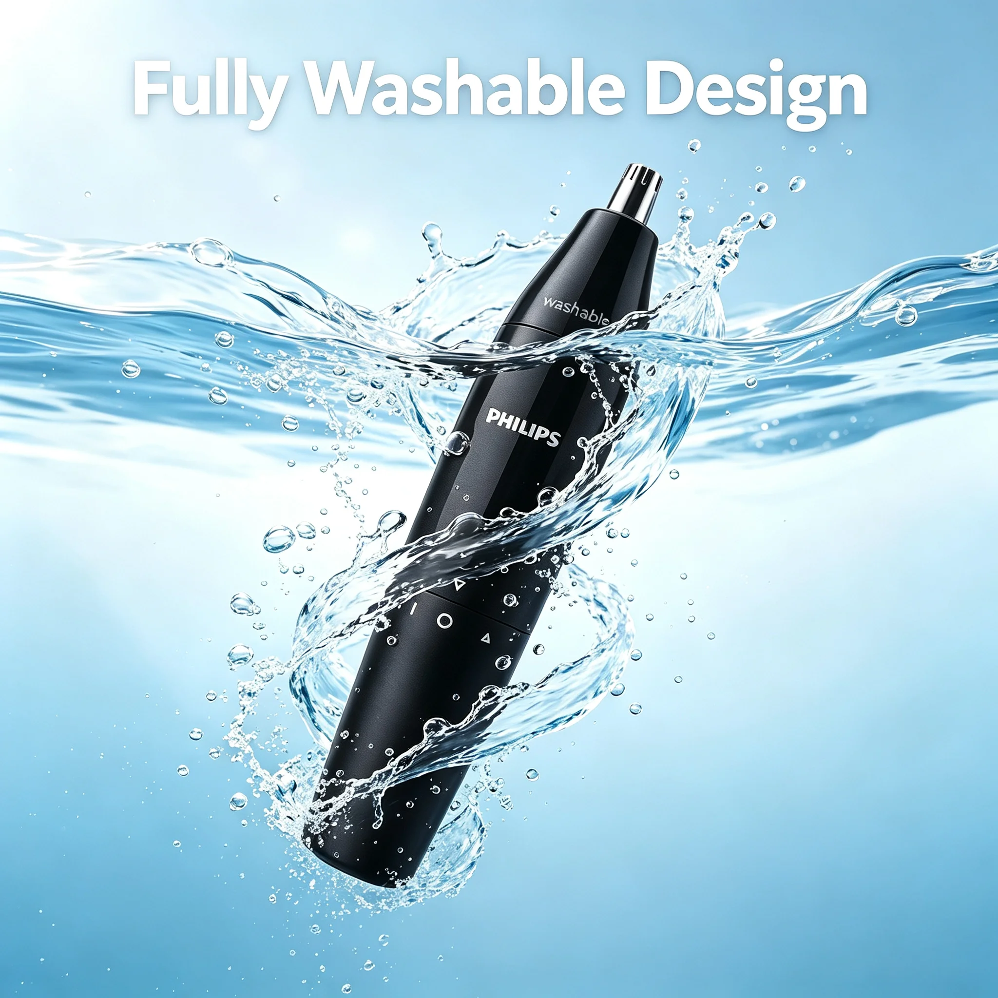 NT1620 Philips Nasal Ear Hair Trimmer 360 Rotary Blade Head Waterproof Washable Precision Facial Hair Cutter For Men