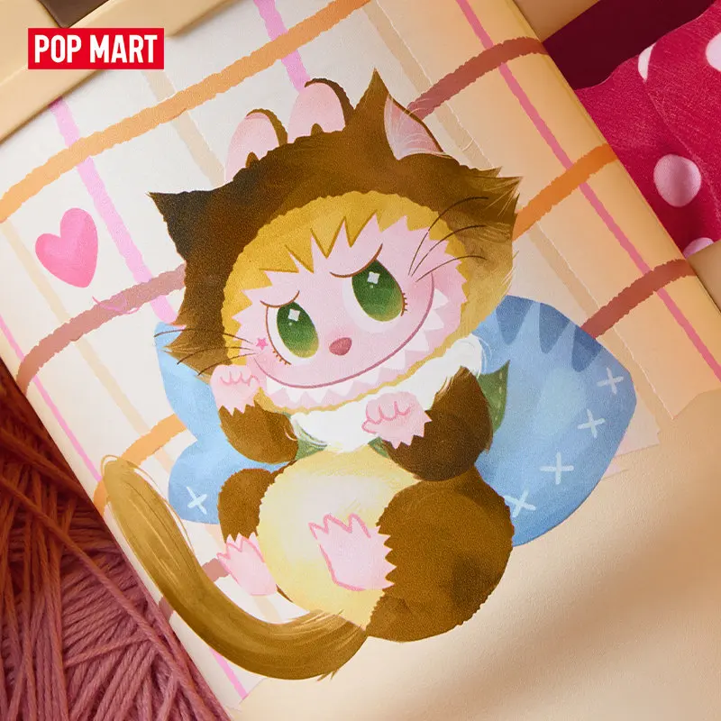 Genuine POP MART LABUBU THE MONSTERS Cat Mode On Series Blind Box Insulated Mug Mystery Figure Doll Bag Charm Ornament