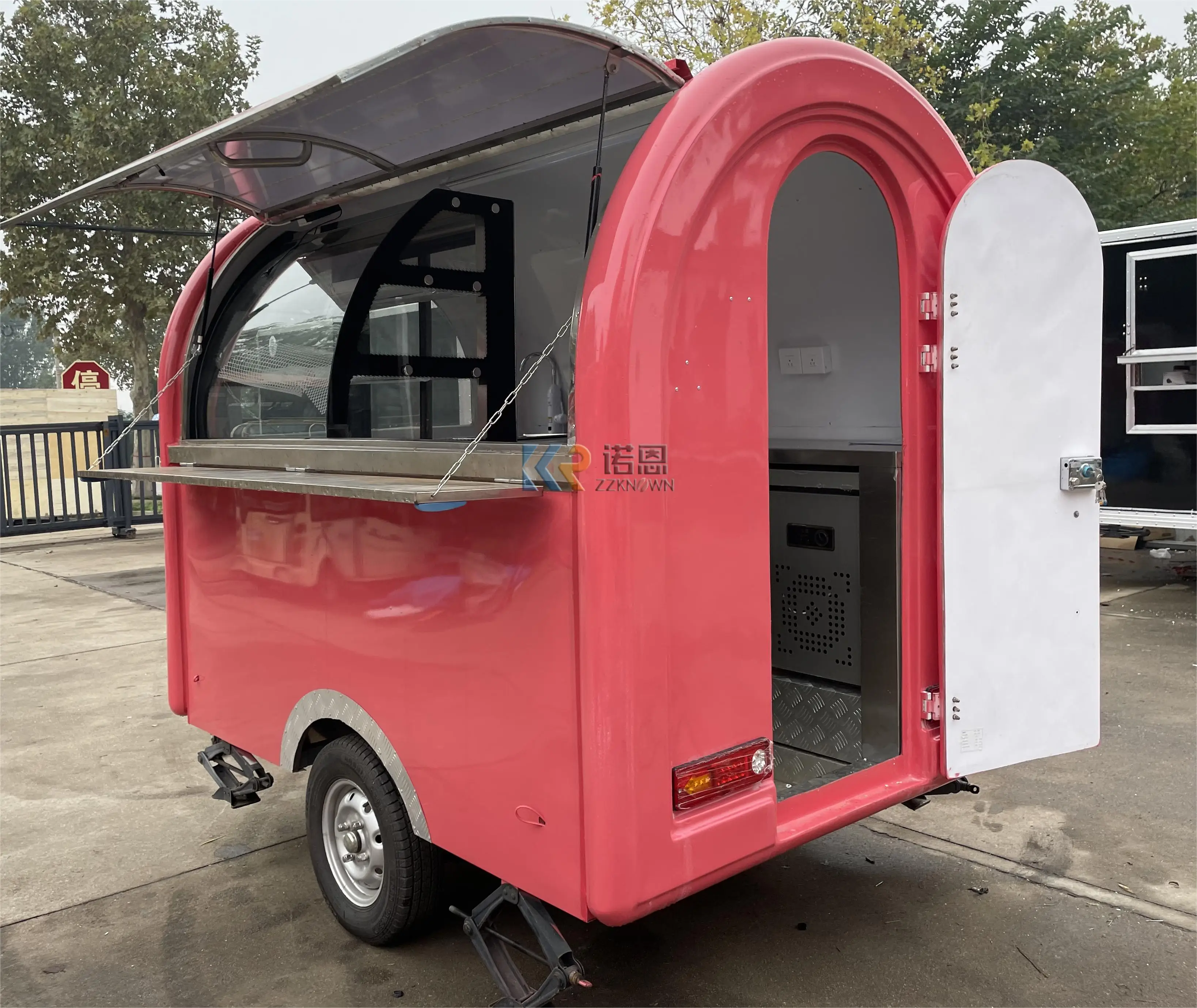 

Customized Size Mobile Fast Food Kiosk Catering Trailer Crepe Concession Vintage Hot Dog Cart Coffee Vending Truck for Sale