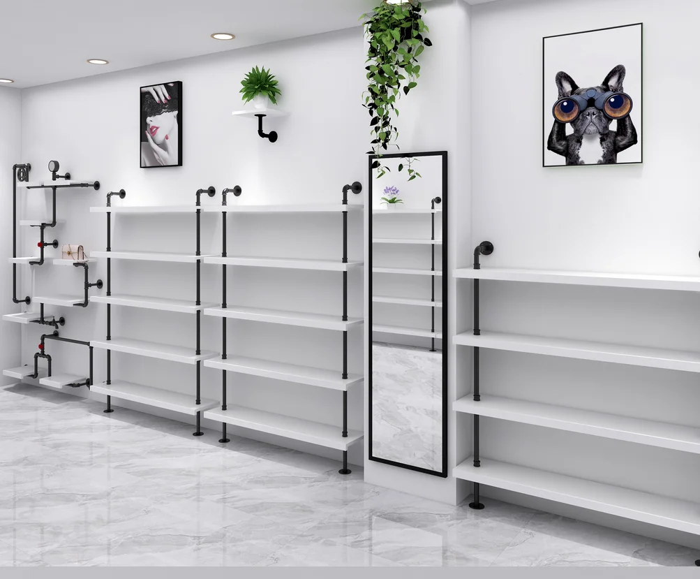 

Shopping mall store shoe store shoe rack display rack painted board wall shoe rack for women and boys bag display cabinet