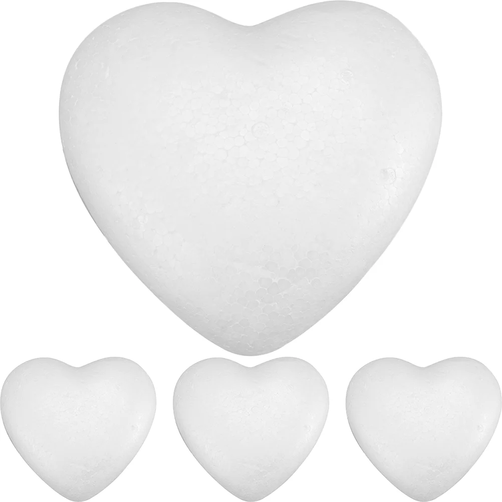 

4 Pcs Valentine Craft Foam Heart Bubble Balls Shapes Flower Arrangement Wedding Child Arrangements