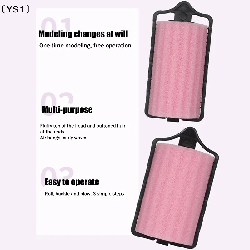 〔YS1〕6/8pcs Soft Sponge Foam Hair Rollers Curlers For Salon Barber DIY Curls Home Styling Tool view 6