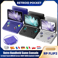 Retroid Pocket Flip2 Retro Handheld Game Console 5.5 Inch Touch AMOLED Screen 1080P SD865 Android 13 Wifi6 Portable Video Player