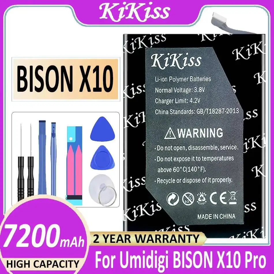 

For Umidigi Bison X10 Pro Bison X10 X10 X10 Pro Power 5 High-Capacity 7200mAh Mobile Phone Battery