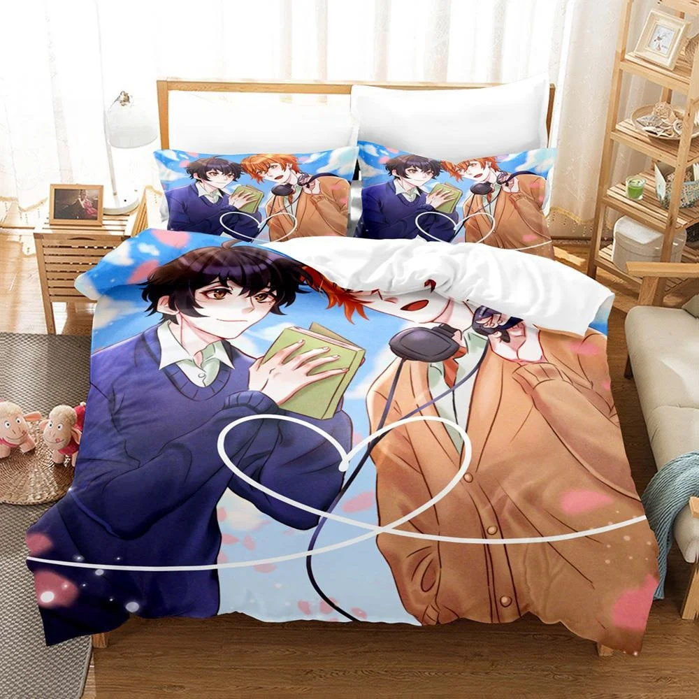 

3D Print Anime Bed Sheet Sets Kawaii Sasaki To Miyano Bedding Set Single Twin Full Queen King Size Bed Set Aldult Kid Bedroom