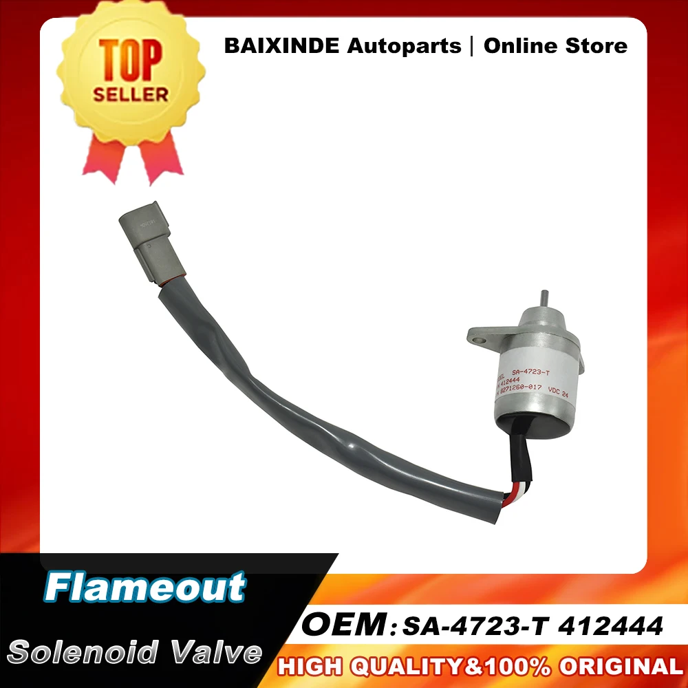 OEM SA-4723-T 412444 Flameout Fuel Stop Shutdown Solenoid Valve Car Accessories Auto Parts High Quality