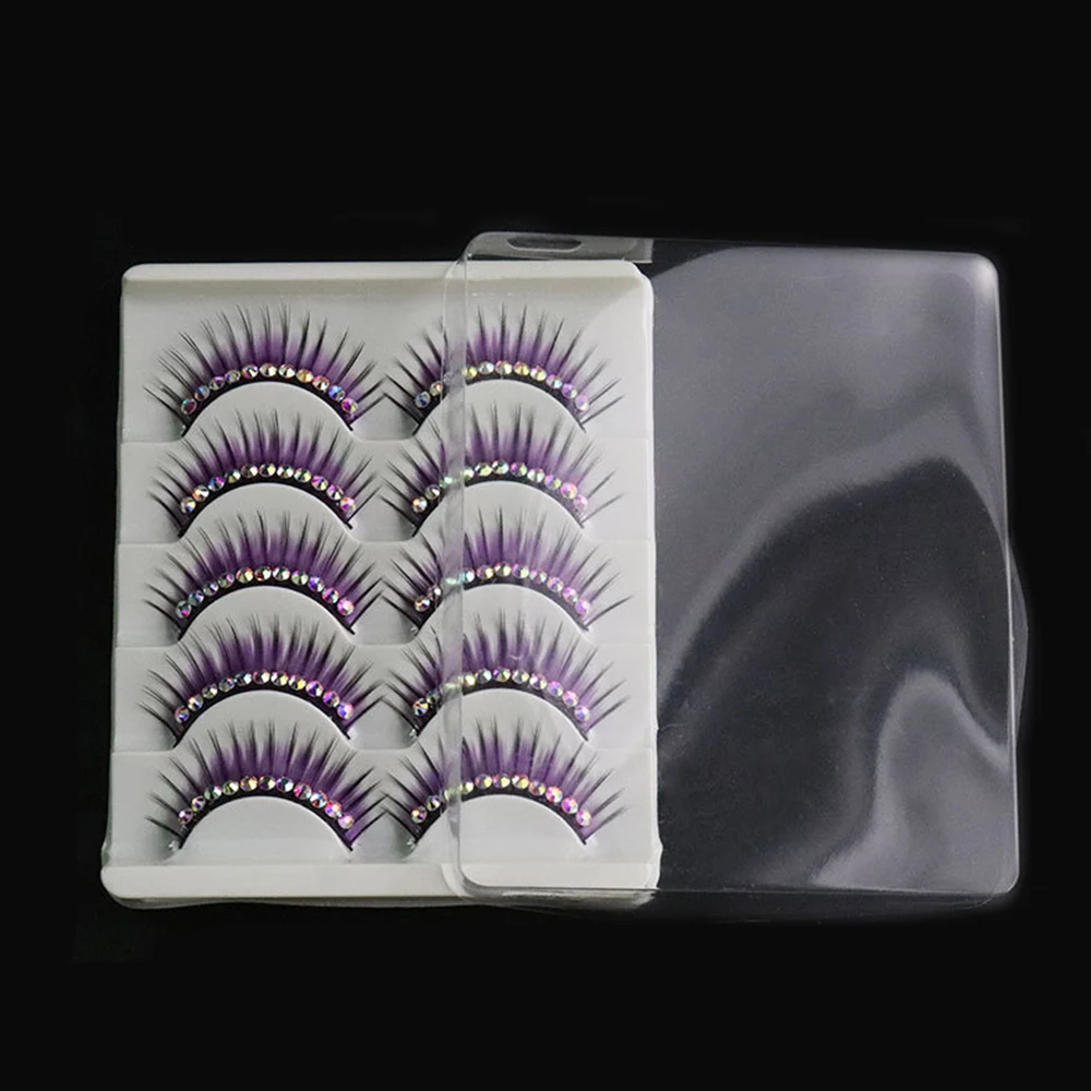 Diamante False Eyelashes with Soft Skin-Friendly Chemical Fiber Material for Beauty Blogger Makeup Lover Use