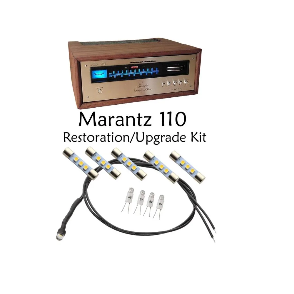 Tecolampe AC8V LED Lamp Kits For Marantz 104 105b 110 112 125 150 2015 2120 2015b 2100 2016 2215 2215b Audio Stereo Receivers