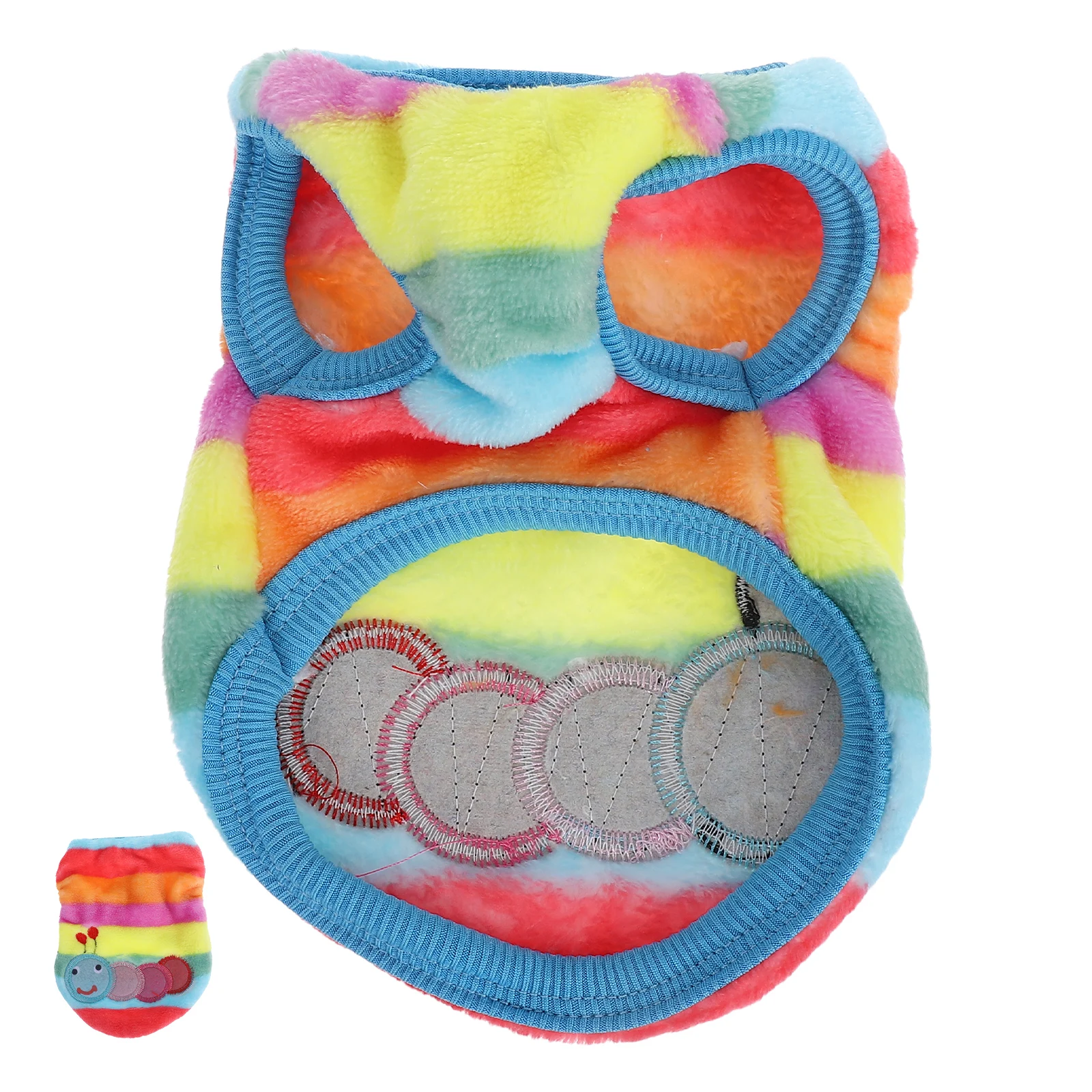 

Pet Clothes Warm Flannel Dog Vest For Small Dogs Chihuahua Cartoon Puppy Outfit Autumn Winter Costume Daily Wear Sleeping