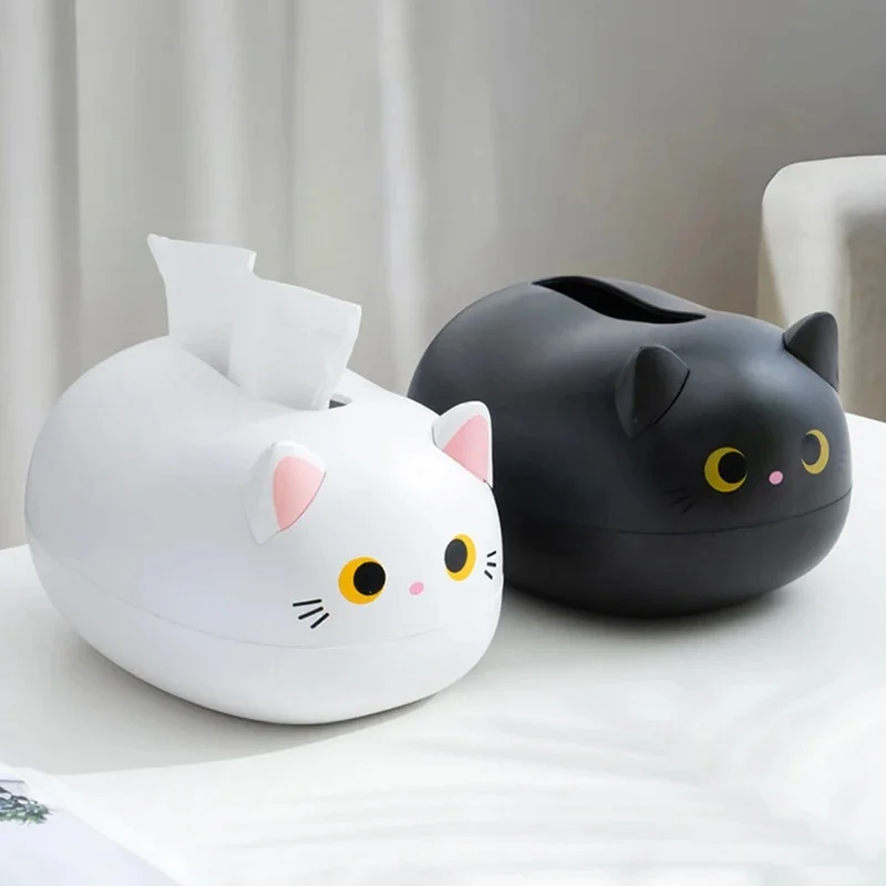 Cute Cartoon Multi Functional Tissue Box Creative Paper Drawer Storage Ornament For Home Dining Coffee Table