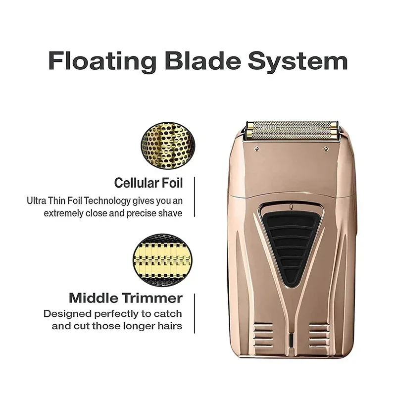 قطع رقائق بديلة وقاطعة متوافقة مع ماكينة الحلاقة Andis 17220,17230 ProFoil Lithium (ذهبي وردي)