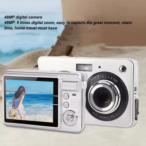 Digital Camera 8x Digital Zoom Compact Camera 2.7 Inch  Screen Automatic Light Sensitization with Wristband for Travel