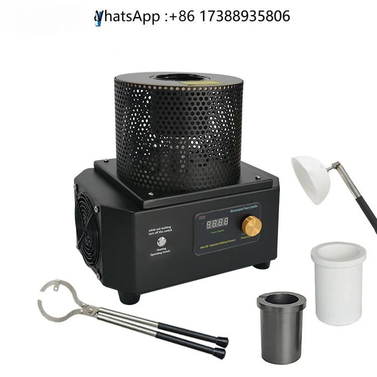 1-3KG Gold Capacity 1600 Degrees Smelter Melting Silver Copper Induction Furnace  Electrical Oven Metal Smelting Machine