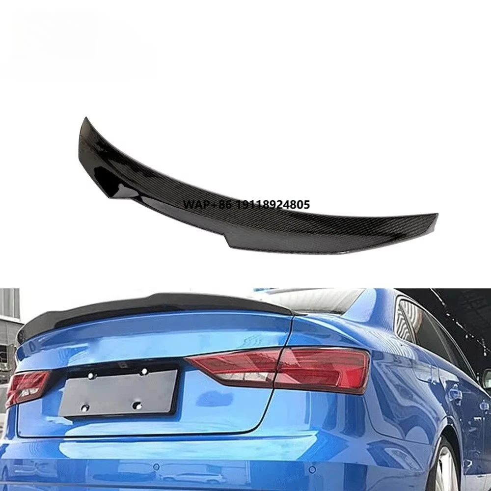 سبويلر من ألياف الكربون الجافة من أعلى المواد Rs3 لسيارة A3 8v S3 S Line Sedan 4-door Sedan 2014-2019 #1