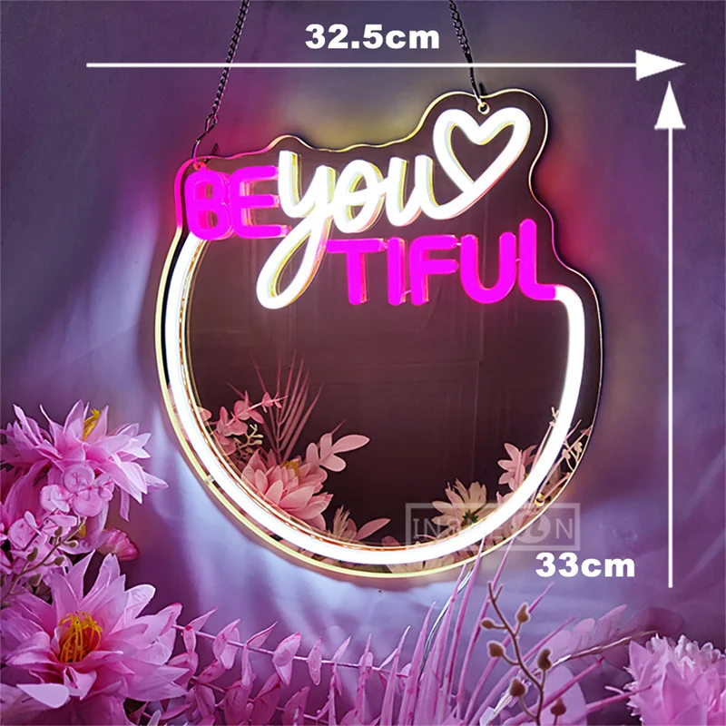 Imagem -03 - You Tiful-led Neon Light Sign Luz de Suspensão de Parede Quarto da Menina Quarto Salão de Beleza Sinais de Decoração be