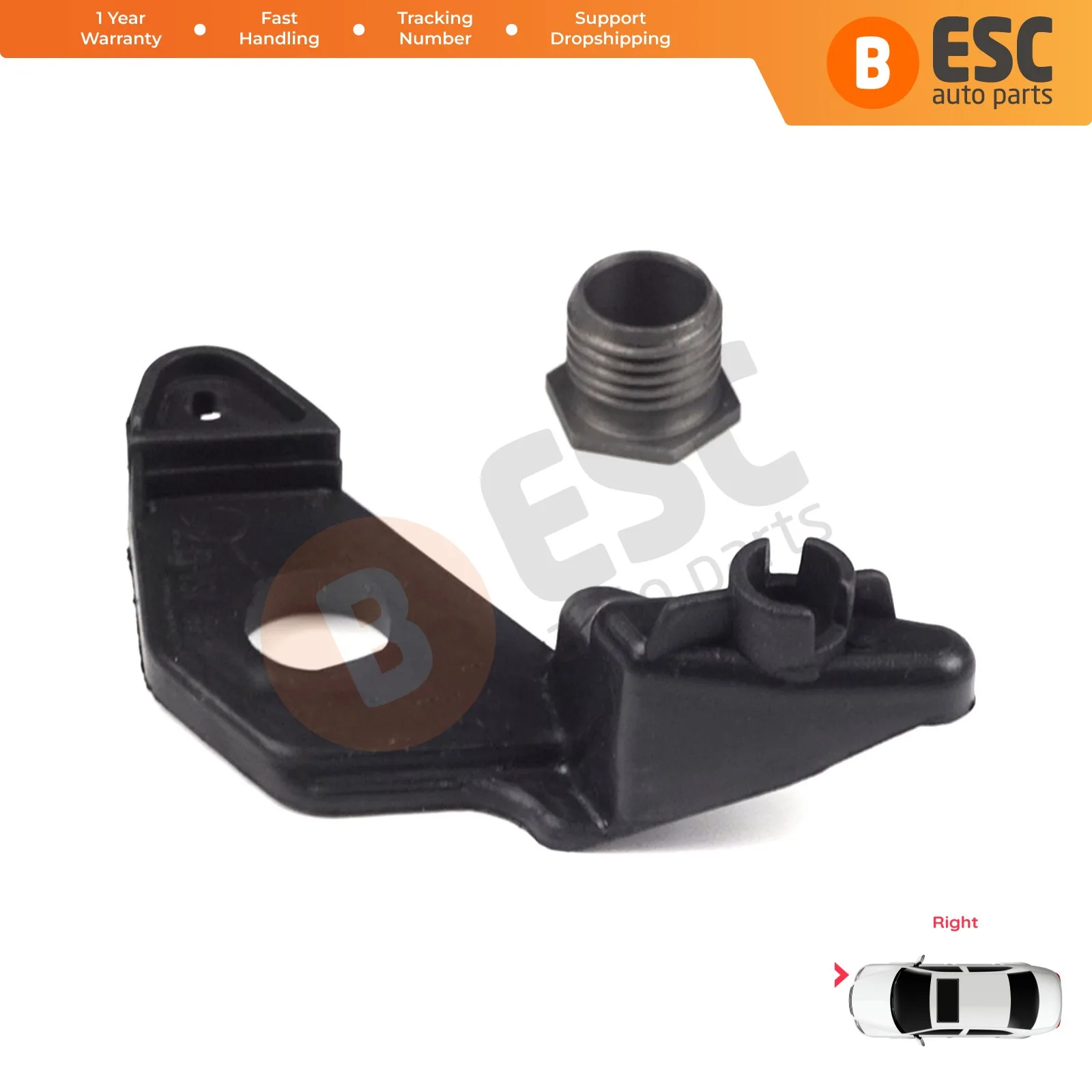 EHL3 Car Headlight Housing Holder Mount Holder Bracket Tab Clips Kit Right Side for BMW 5 Series E60 E61 2003-2010 63126942478