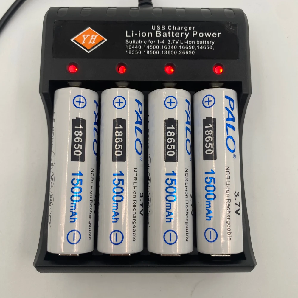 بالو 18650 بطارية عالية الجودة 1500 مللي أمبير 3.7 فولت بطاريات ليثيوم أيون قابلة للشحن لمصباح يدوي الشعلة 25A التفريغ الأدوات الكهربائية