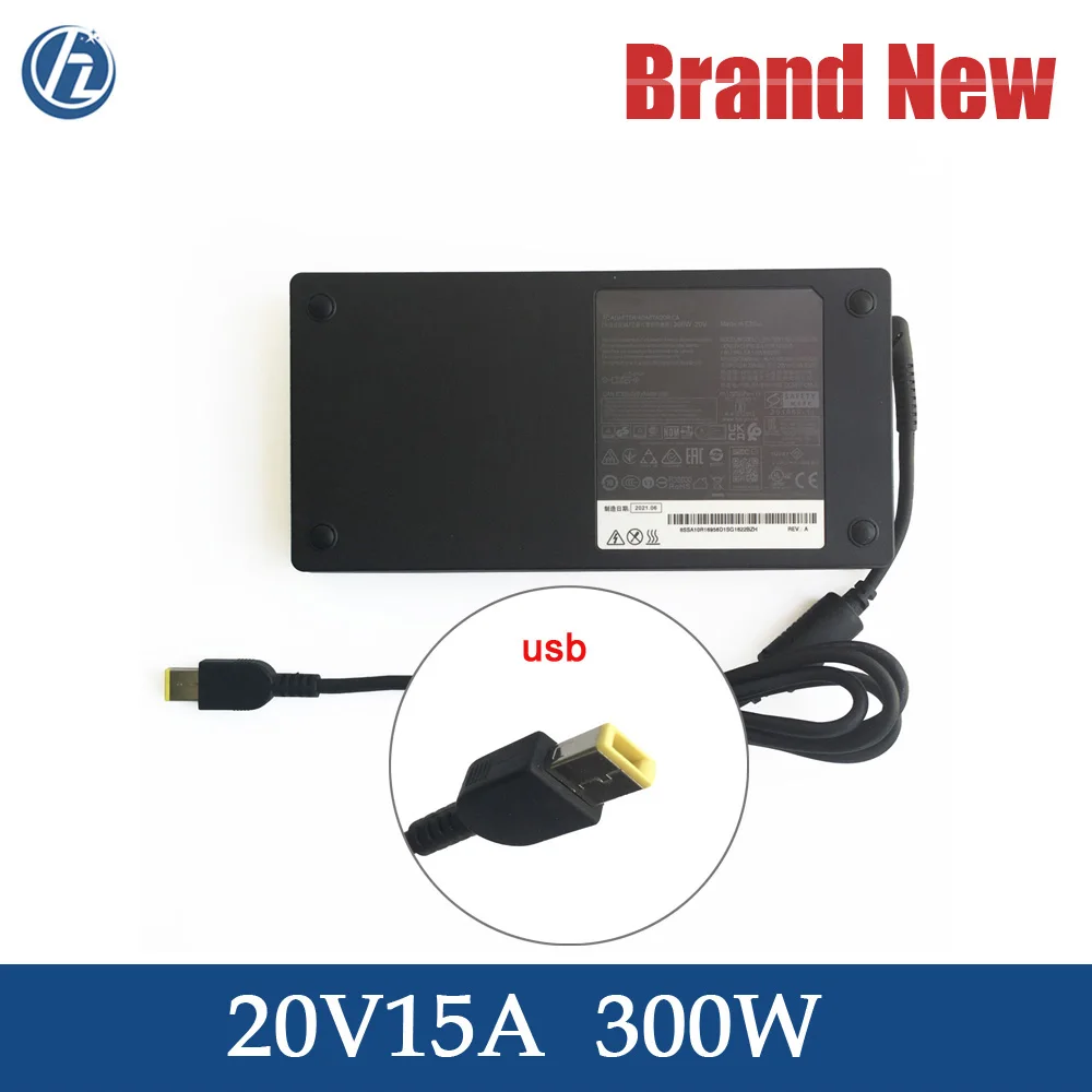 オリジナル20v 15A 300ワットスリムacアダプタ充電器のlenovo軍団7世代
