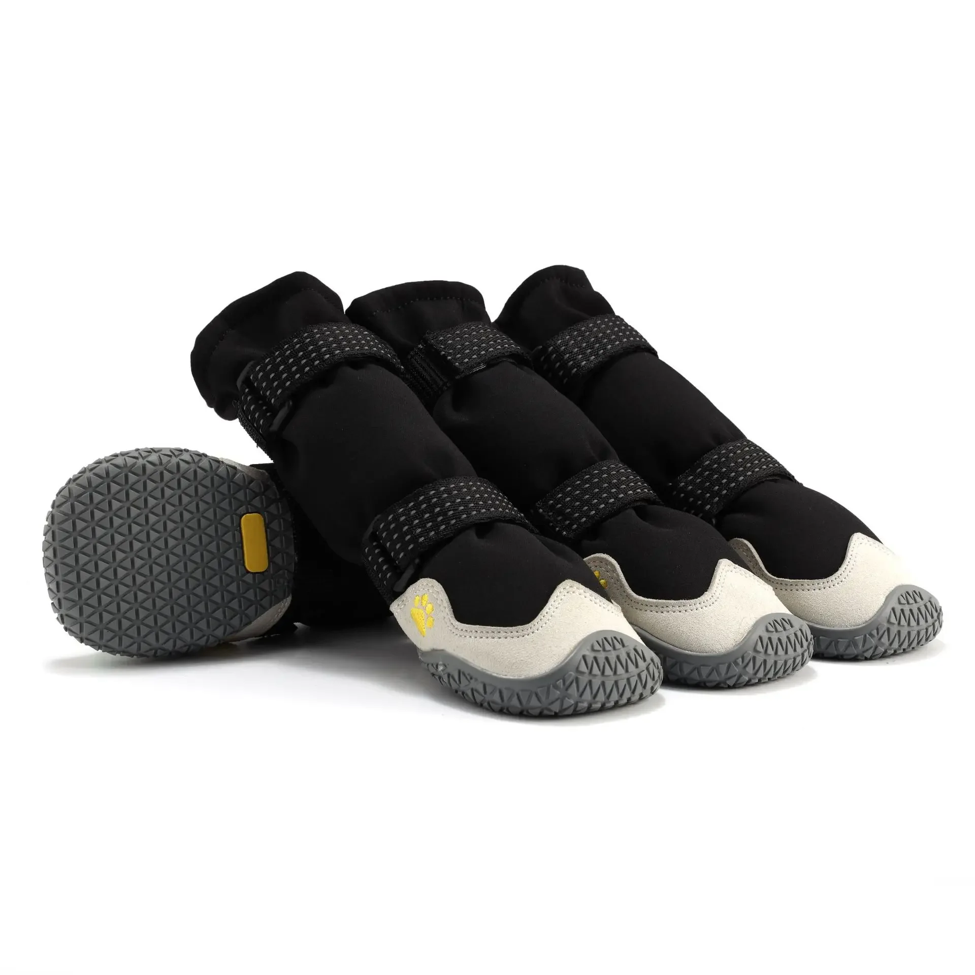 Dog Rain Boots for Large Dogs Waterproof High Top Warm Fleece-Lined Pet Snow Booties Skid-Proof Paw Protector for Running Hiking