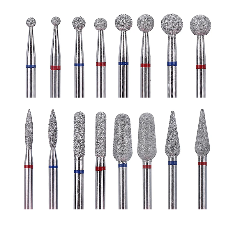 5/4/3mm Kugel-Diamantfräser Nagelbohrer für Maniküre-Zubehör 3/32" Pediküre-Elektrogerät Nagelbit Bürstenfräser Werkzeug