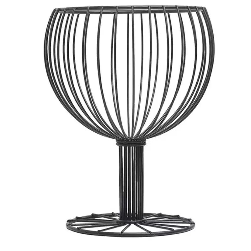 【ELEVATE LIFE】Light Luxury Wrought Iron High-Foot Fruit Plate Home Plate Display Stand Plate Fruit Basket,B ABDD