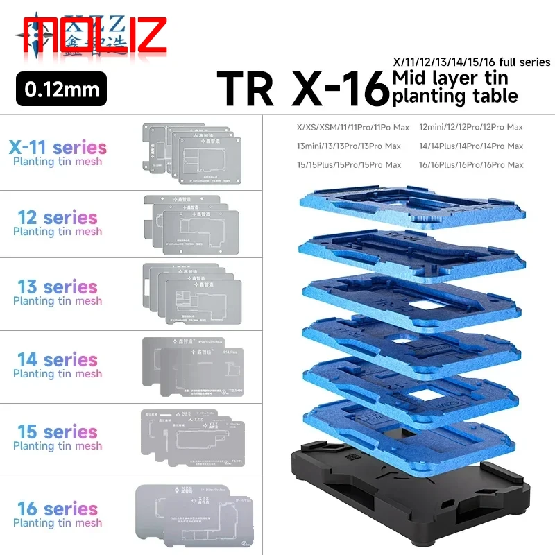 Xinzhizao 26 في 1 الإطار الأوسط Rebيعادل نبات القصدير منصة آيفون X 11 12 13 14 15 16PM أدوات لحام اللوحة الأم #1