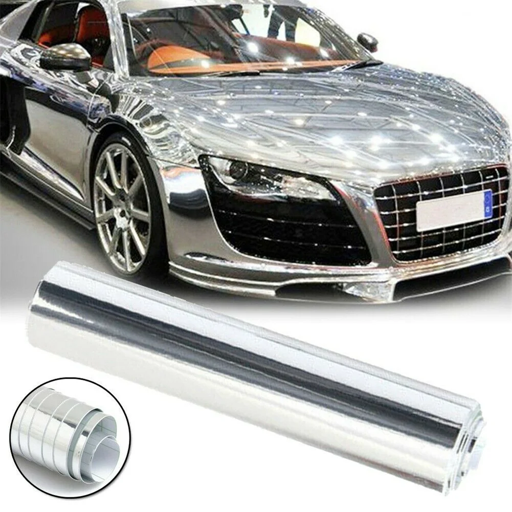 Film Sticker Yachts Boats 6x60 Inch 8x60inch (15*150cm) Car Sticker Chrome Silver Vinyl Wrap Decal PVC Practical