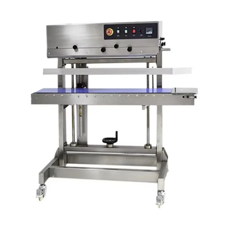 FPM600L Continuous Automatic Vertical Band Sealer Food Packaging Pouch Bag Heat Sealing Machine with Ink Jet Printer