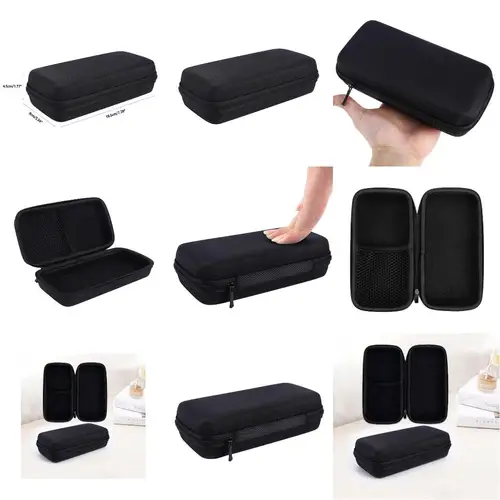Imagen 2 del producto Caja de almacenamiento portátil de micrófonos inalámbricos uno a cuatro, estuche rígido impermeable para micrófono EVA, bolsa de almacenamiento de mano con doble cremallera