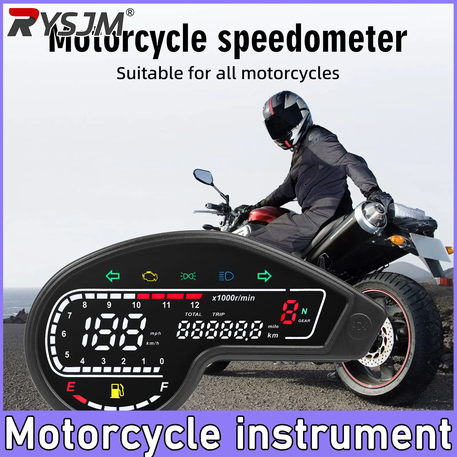 Tachometer Motorcycle for Honda NXR150 NXR125 Bros 2003-2014 CRV with Turn Signal and Alarm