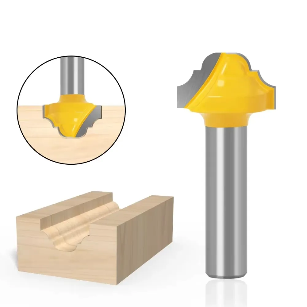 

1PC 8MM Shank Milling Cutter Wood Carving 19MM Classical Router Bit Without Bearing Concave Radius Milling Cutters Woodworking