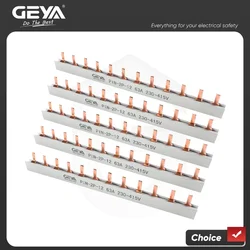 5PCS GEYA PIN & FORK TYPE Circuit Breaker Busbar Connection 4way 6way 8way 12way 1P 2P 63A MCB 1.4mm Copper Busbar