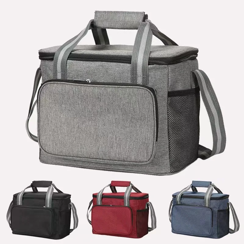 Lunch Bag Portable Food Thermal Box Durable Waterproof Office Cooler LunchBox with Adjustable Shoulder Strap Insulated Case