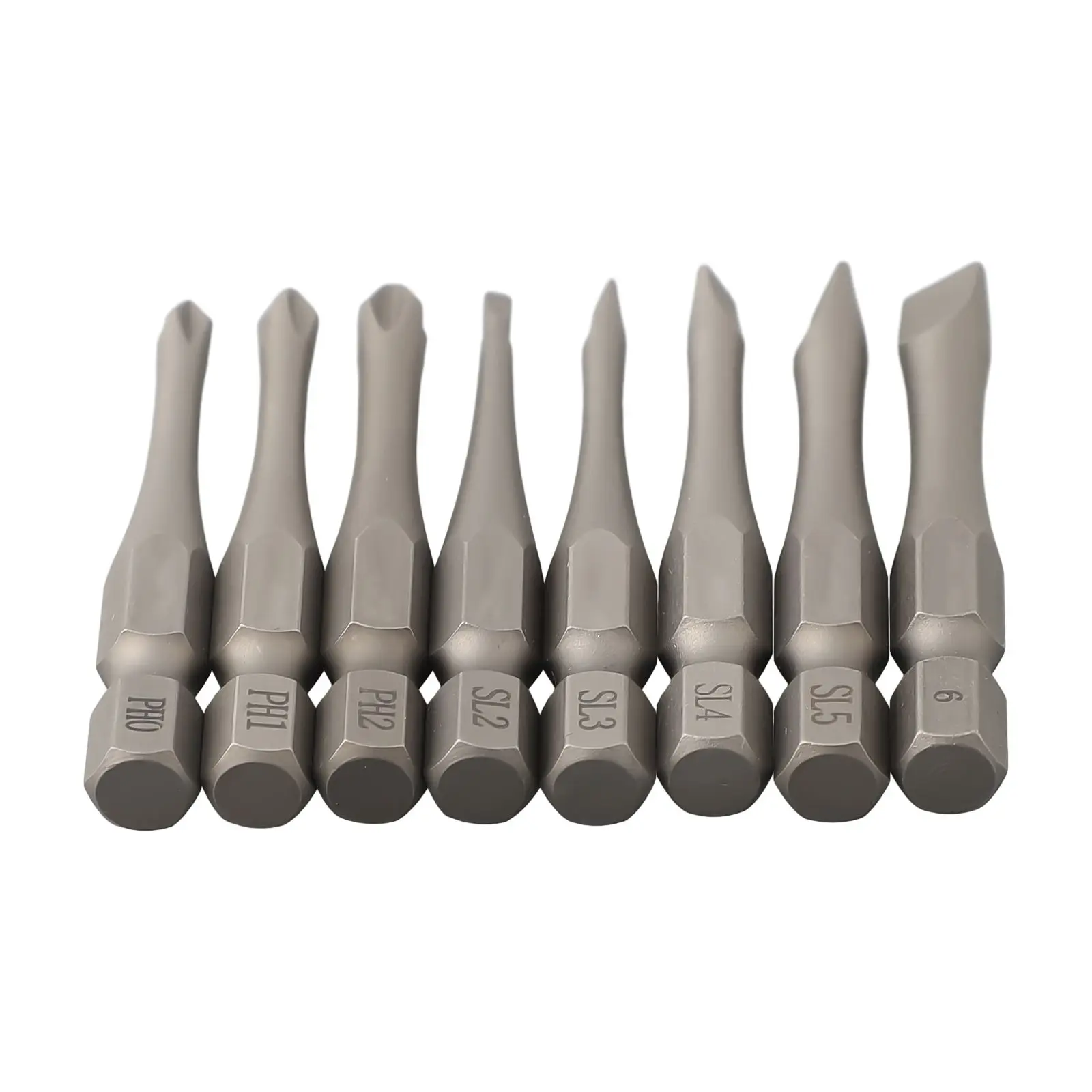 1pc 50mm Slotted Cross Screwdriver Bits PH1 PH2 PH3 SL3 SL4 SL5 SL6  Alloy Steel 1/4Inch Hex Electric Screwdriver Bit Power Tool