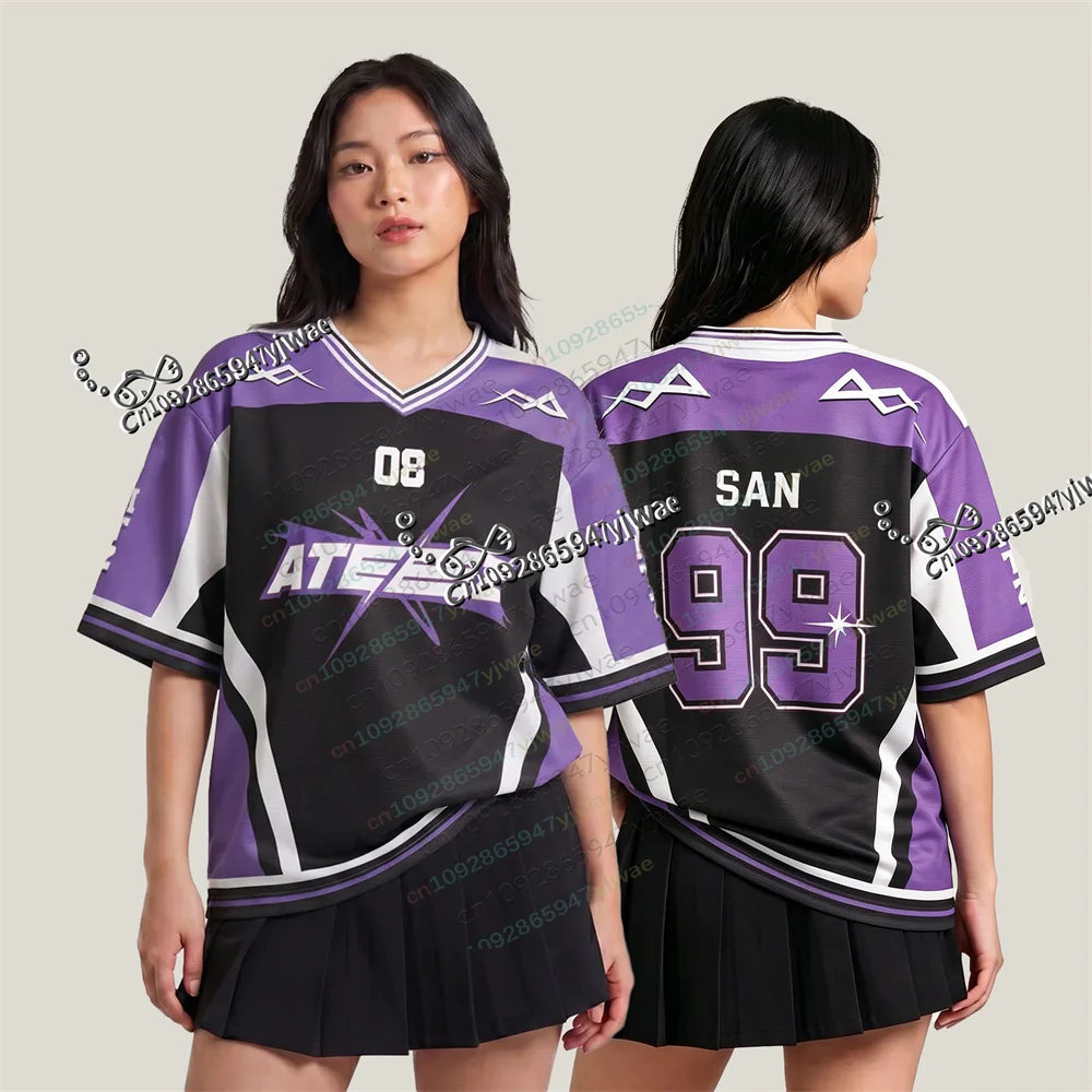 2026 ATEEZ World Tour Jersey SAN&MINGI Members Printed Tee Fashion Casual Streetwear Top Fan Gift Summer Men Women T-Shirt Top