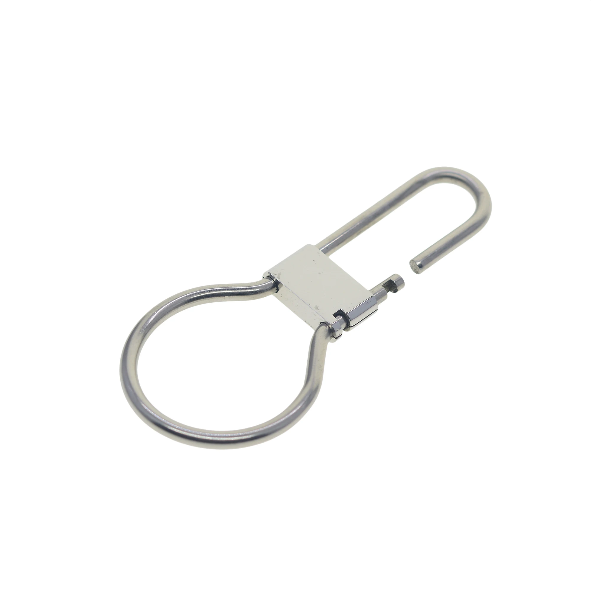 unique mirror polished Solid 304 stainless steel bulb snap click Locking snap Carabiner Key ring Clasp Safety Hook Tool Keychain