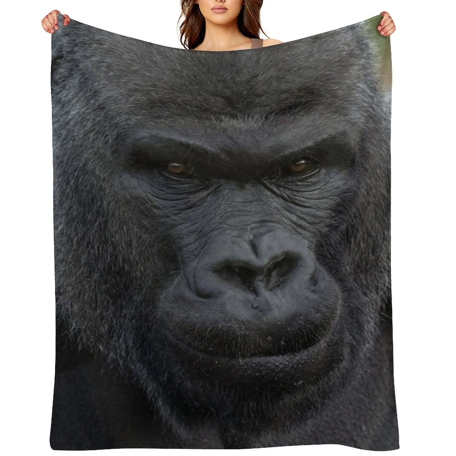 Silverback Stare Throw Blanket For Decorative Sofa Thermals For Travel Luxury Thicken Fashion Sofas Blankets