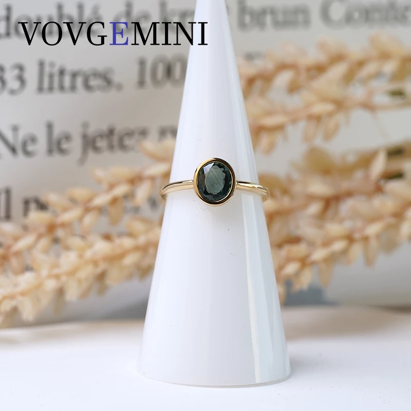 VOVGEMINI 5.5x6.5mm Tourmaline Ring For Women 9k 14k 18k Real Gold Fashion Jewelry Romantic Engagement Rings Christmas Gift