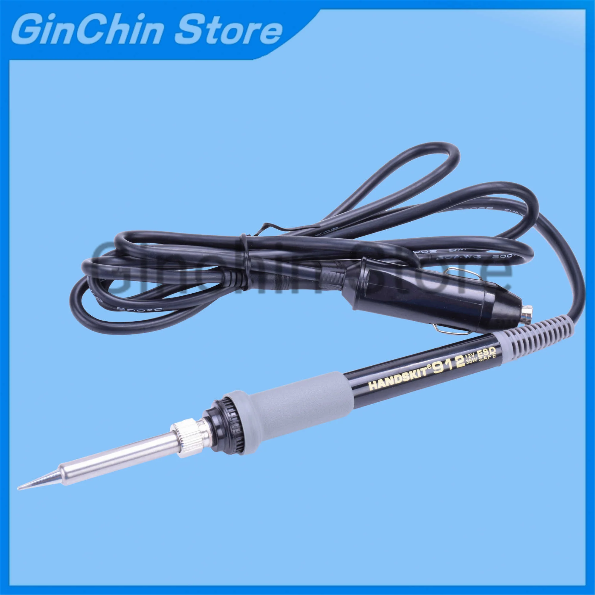 DC 12V 35W Portable Soldering Iron Low-Voltage for Car Battery Outdoor 912 Welding Rework Repair Tools Aligator Cilp